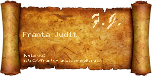 Franta Judit névjegykártya